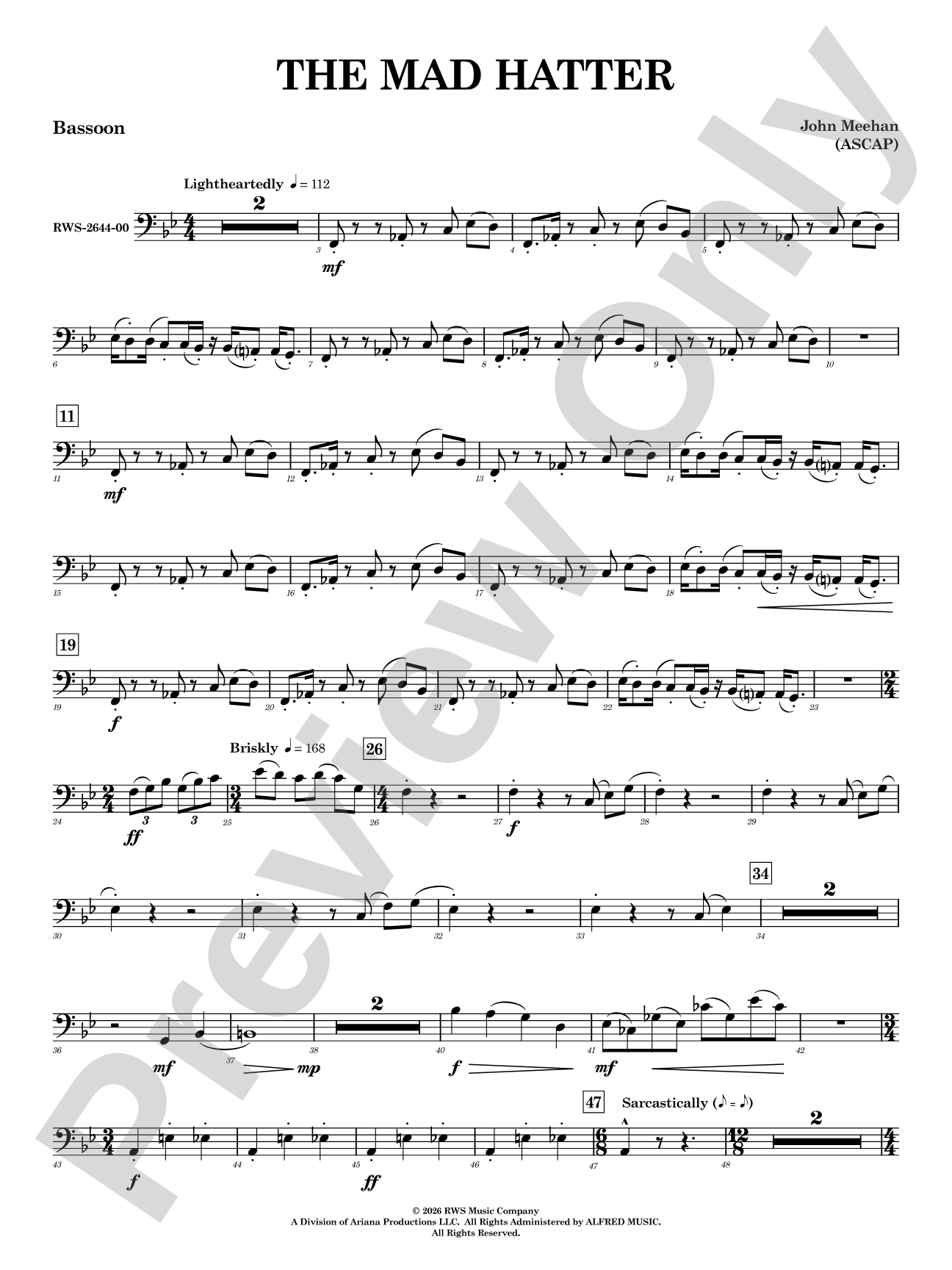 The Mad Hatter: Bassoon
