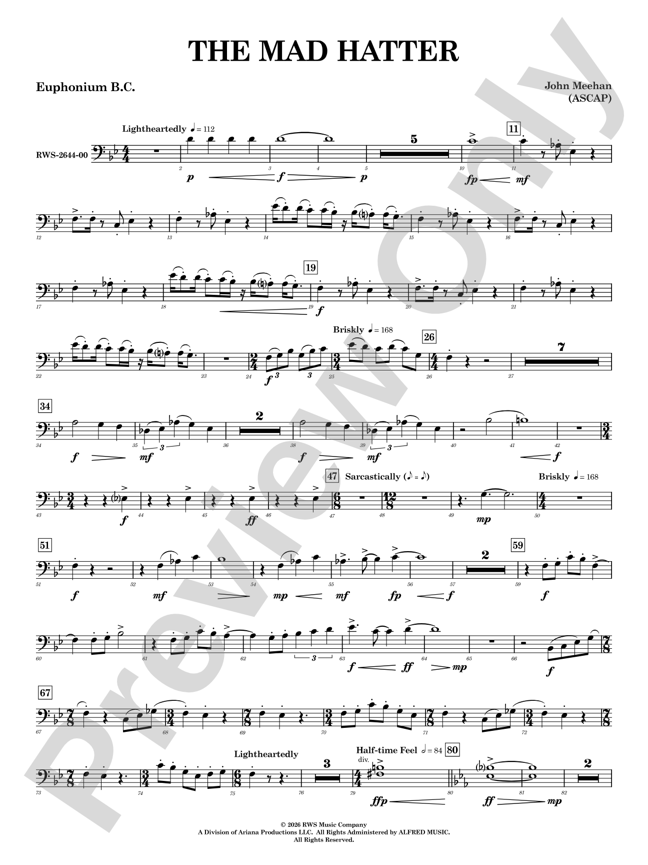 The Mad Hatter: Baritone B.C.