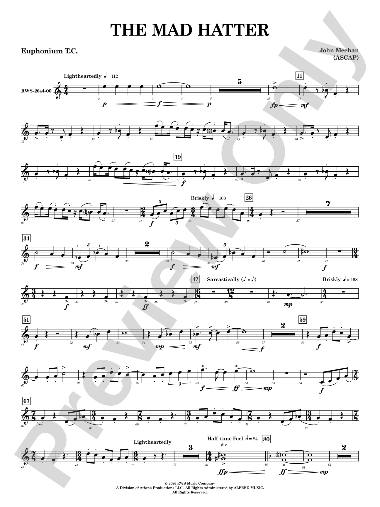 The Mad Hatter: Baritone T.C.