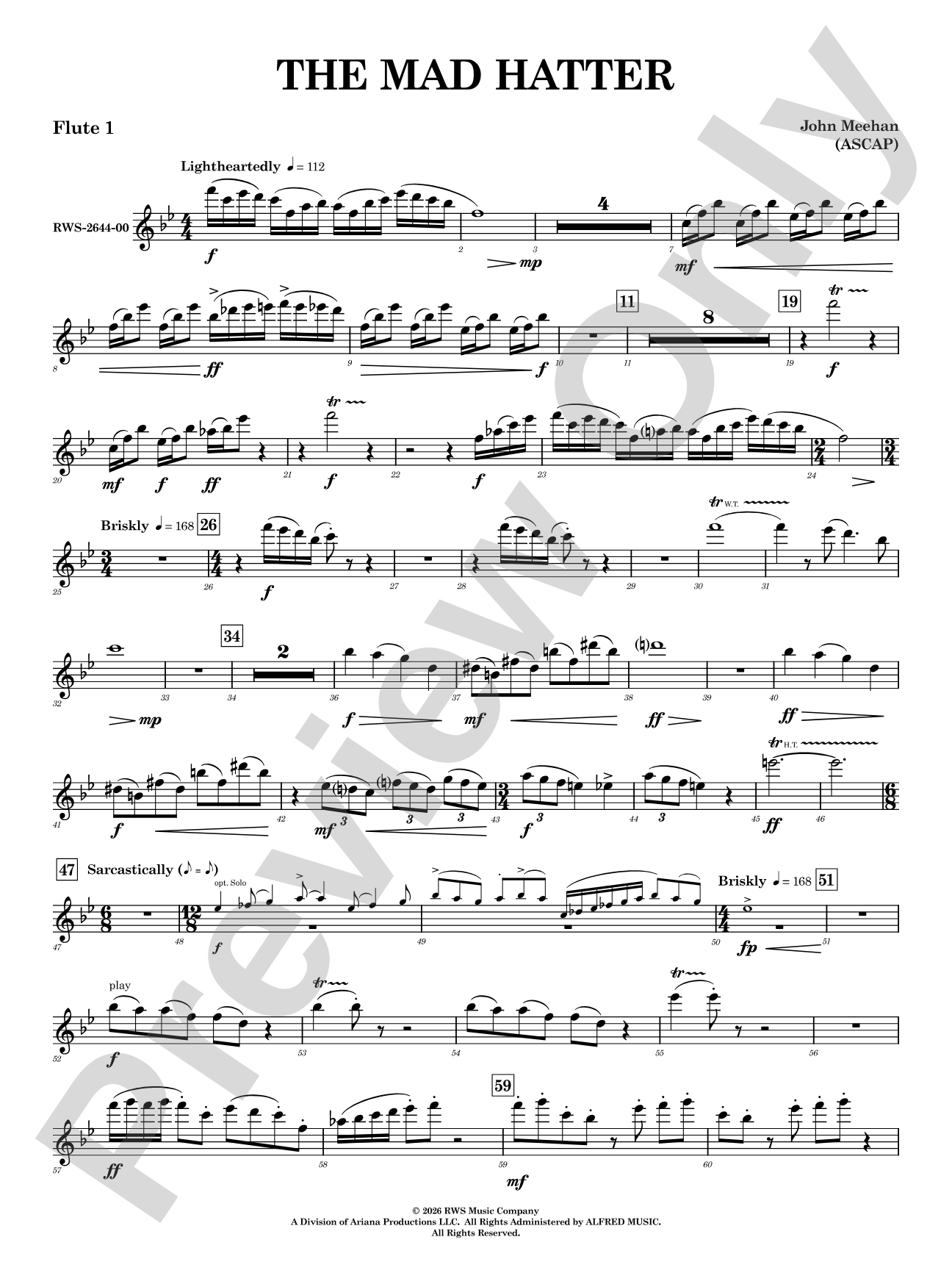 The Mad Hatter: Flute