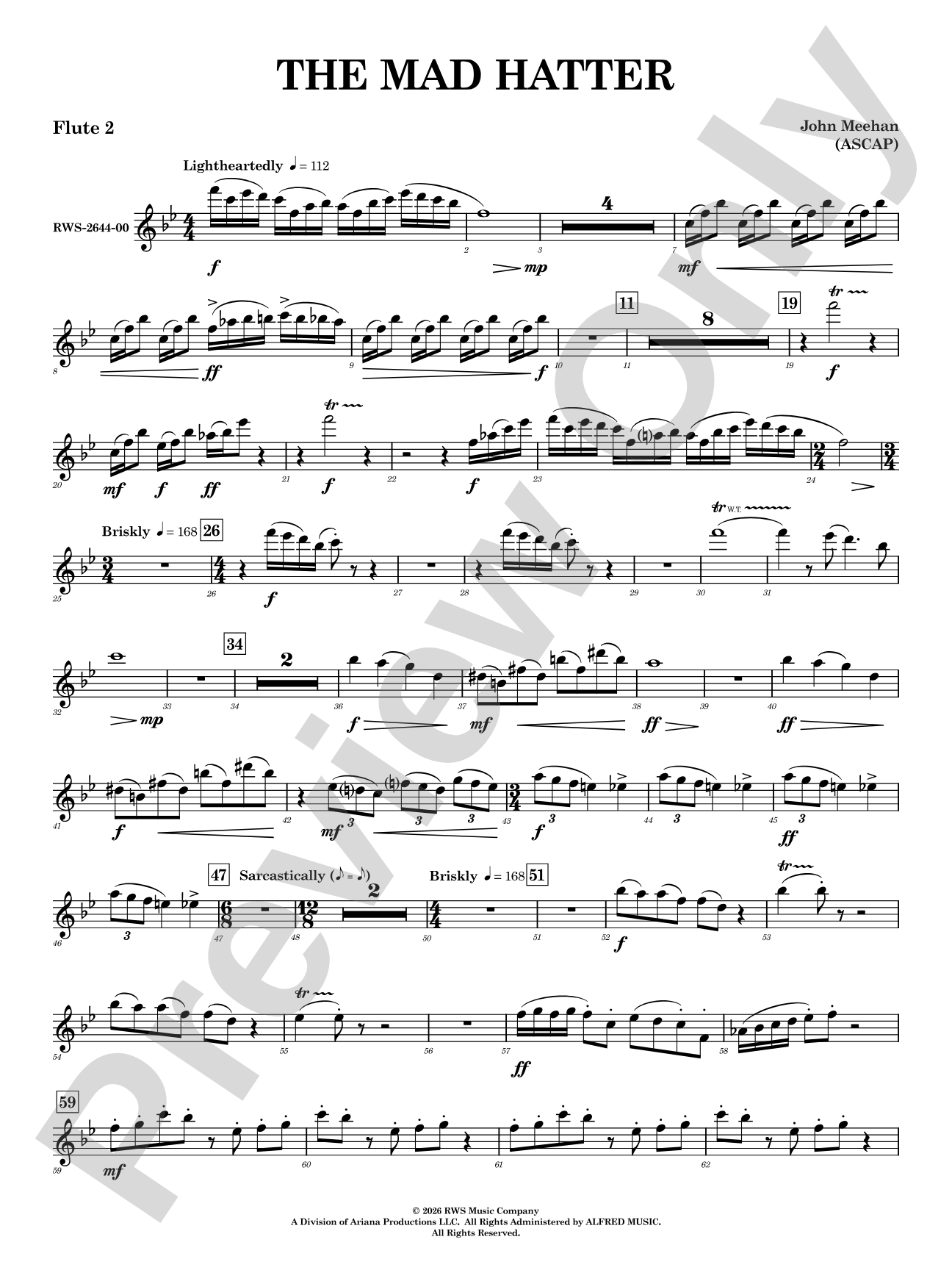The Mad Hatter: 2nd Flute