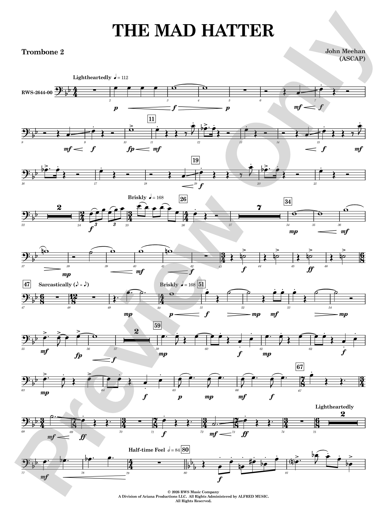 The Mad Hatter: 2nd Trombone