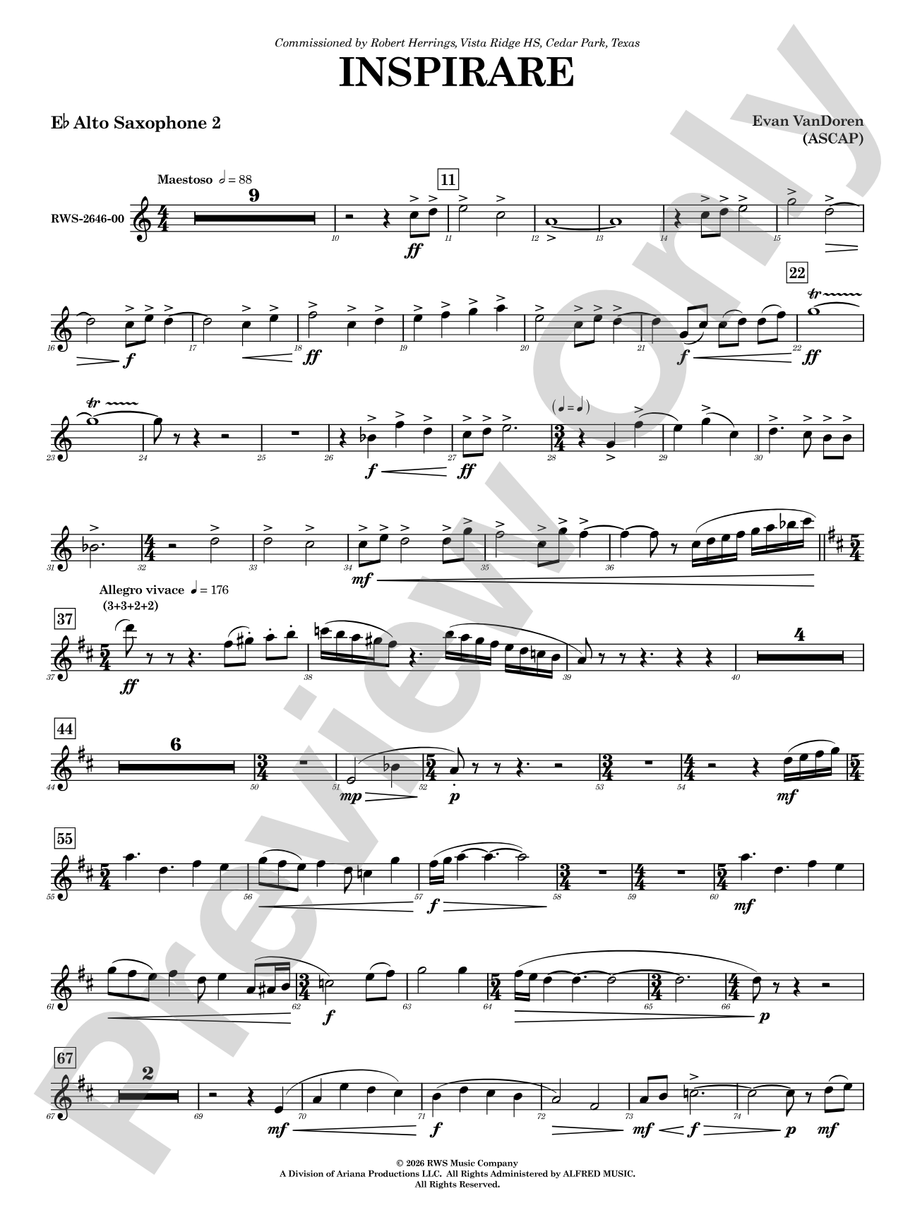 Inspirare: 2nd E-flat Alto Saxophone