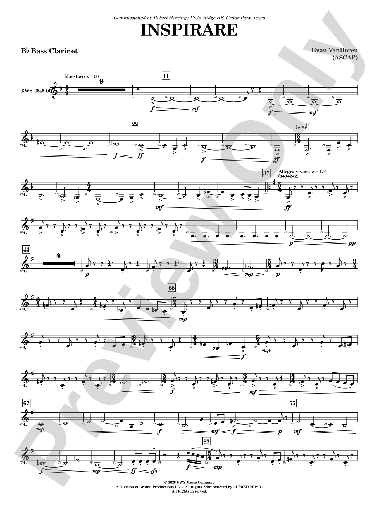 Inspirare: B-flat Bass Clarinet