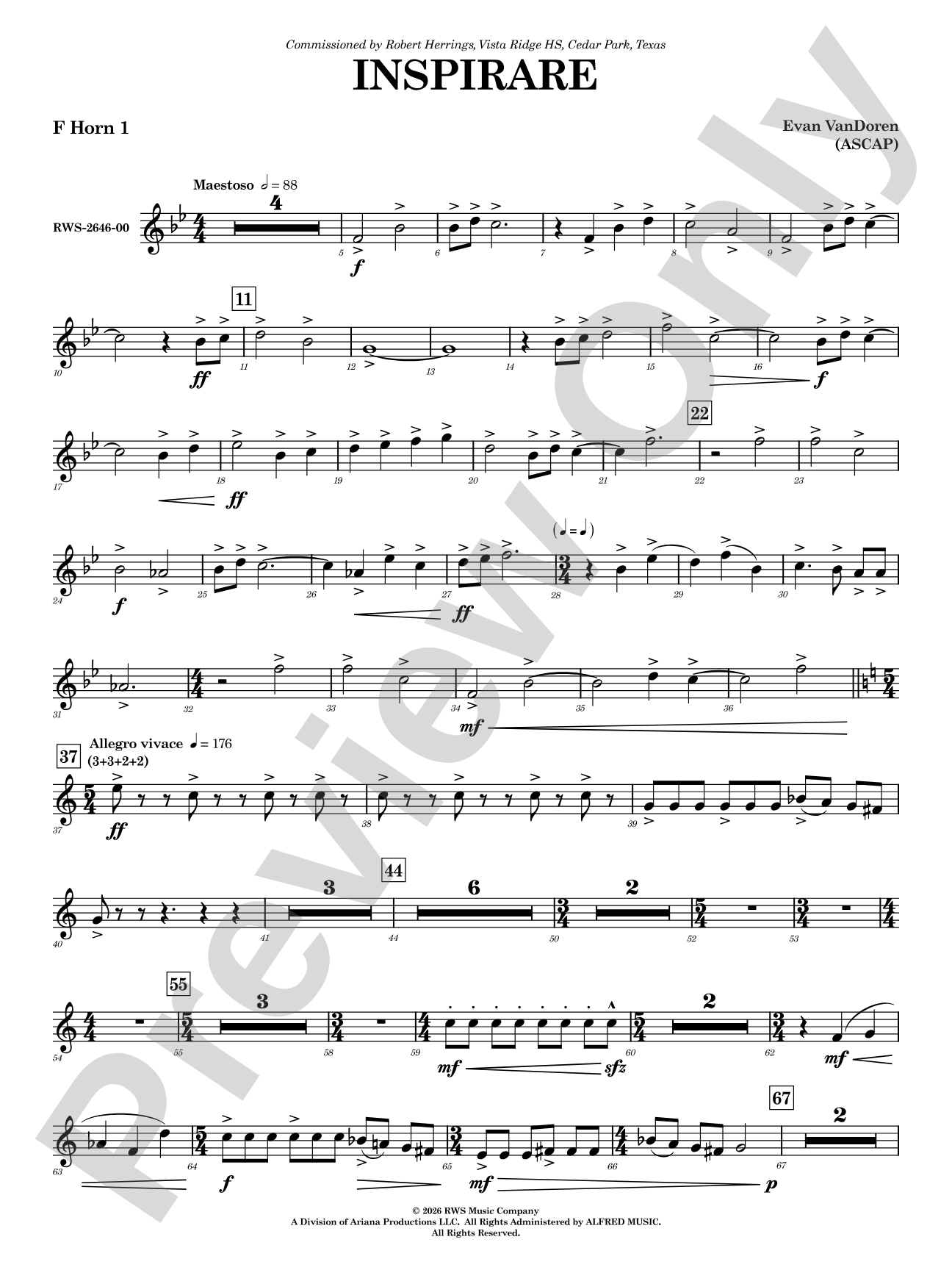 Inspirare: 1st F Horn