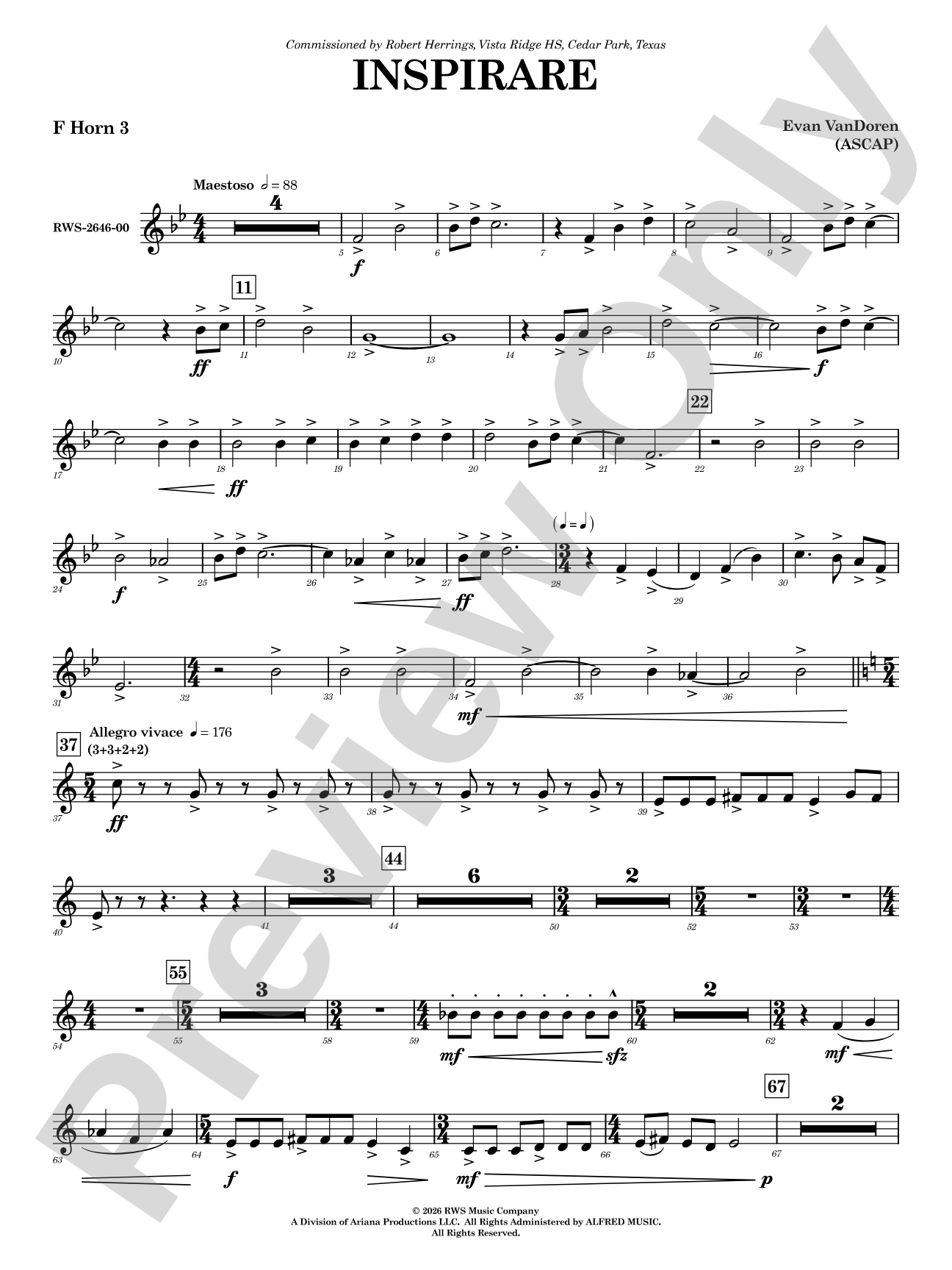 Inspirare: 3rd F Horn