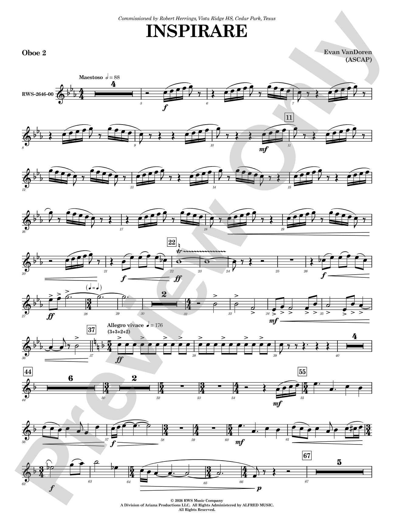 Inspirare: 2nd Oboe