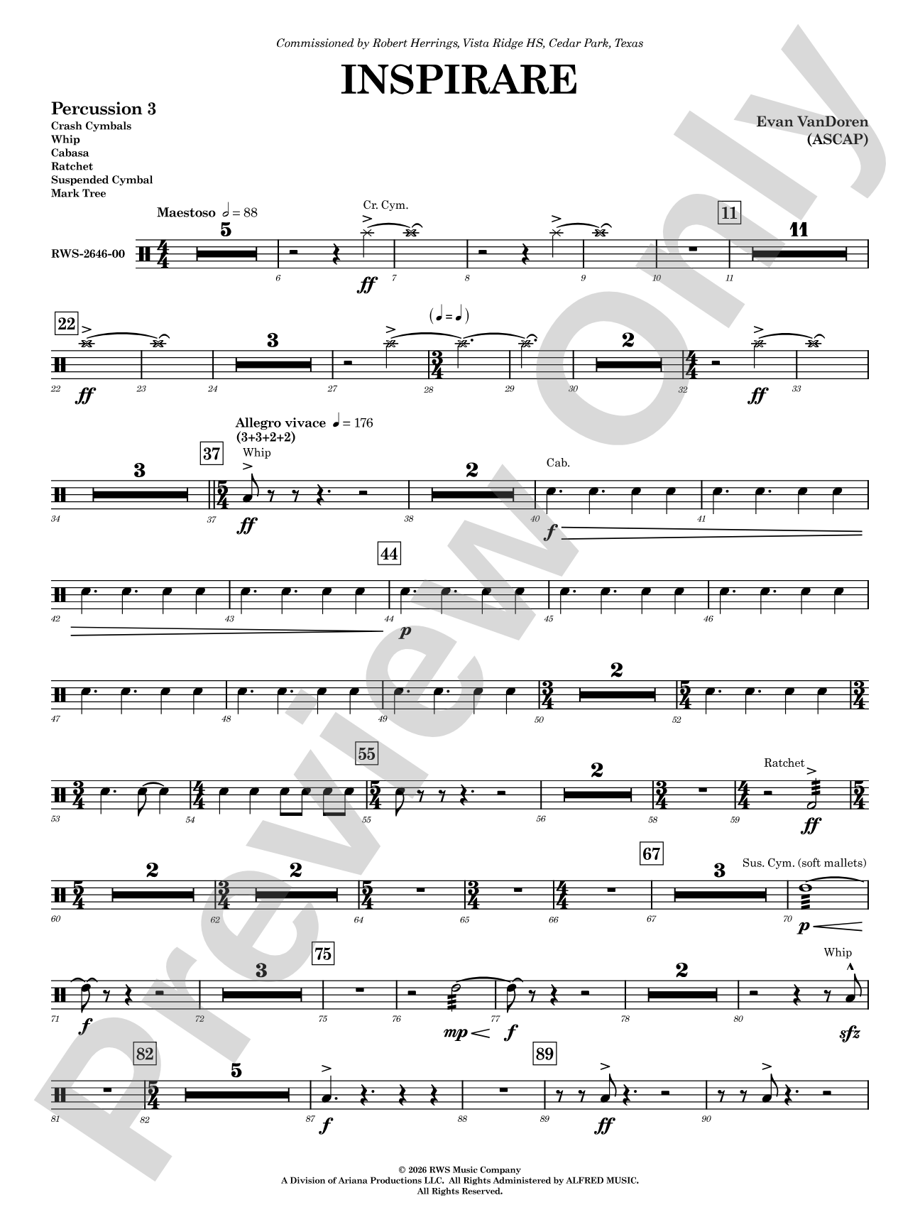 Inspirare: 3rd Percussion