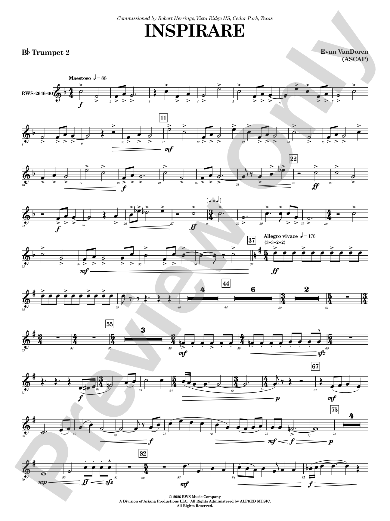 Inspirare: 2nd B-flat Trumpet