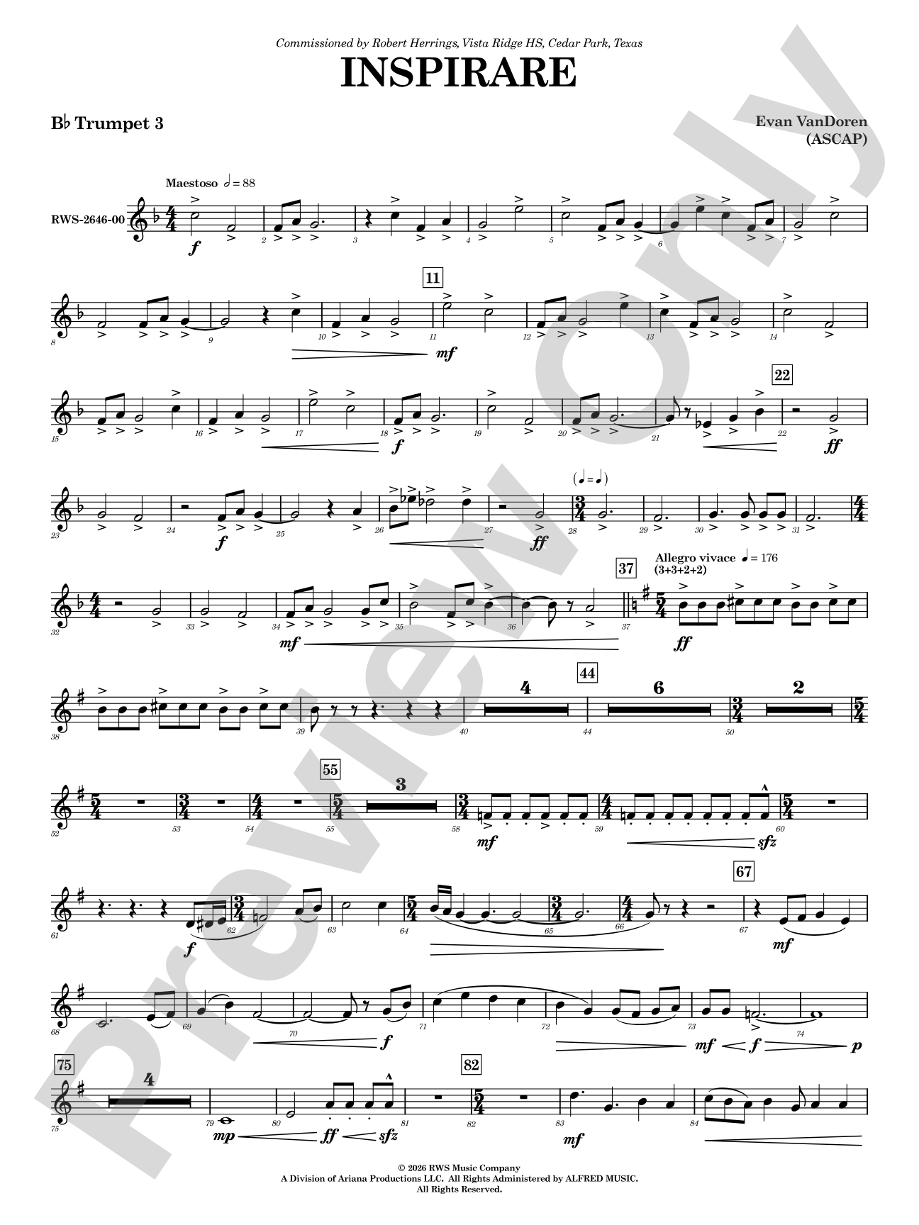 Inspirare: 3rd B-flat Trumpet