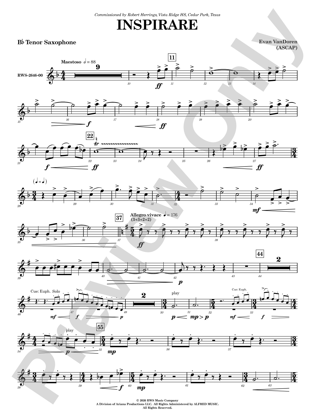 Inspirare: B-flat Tenor Saxophone