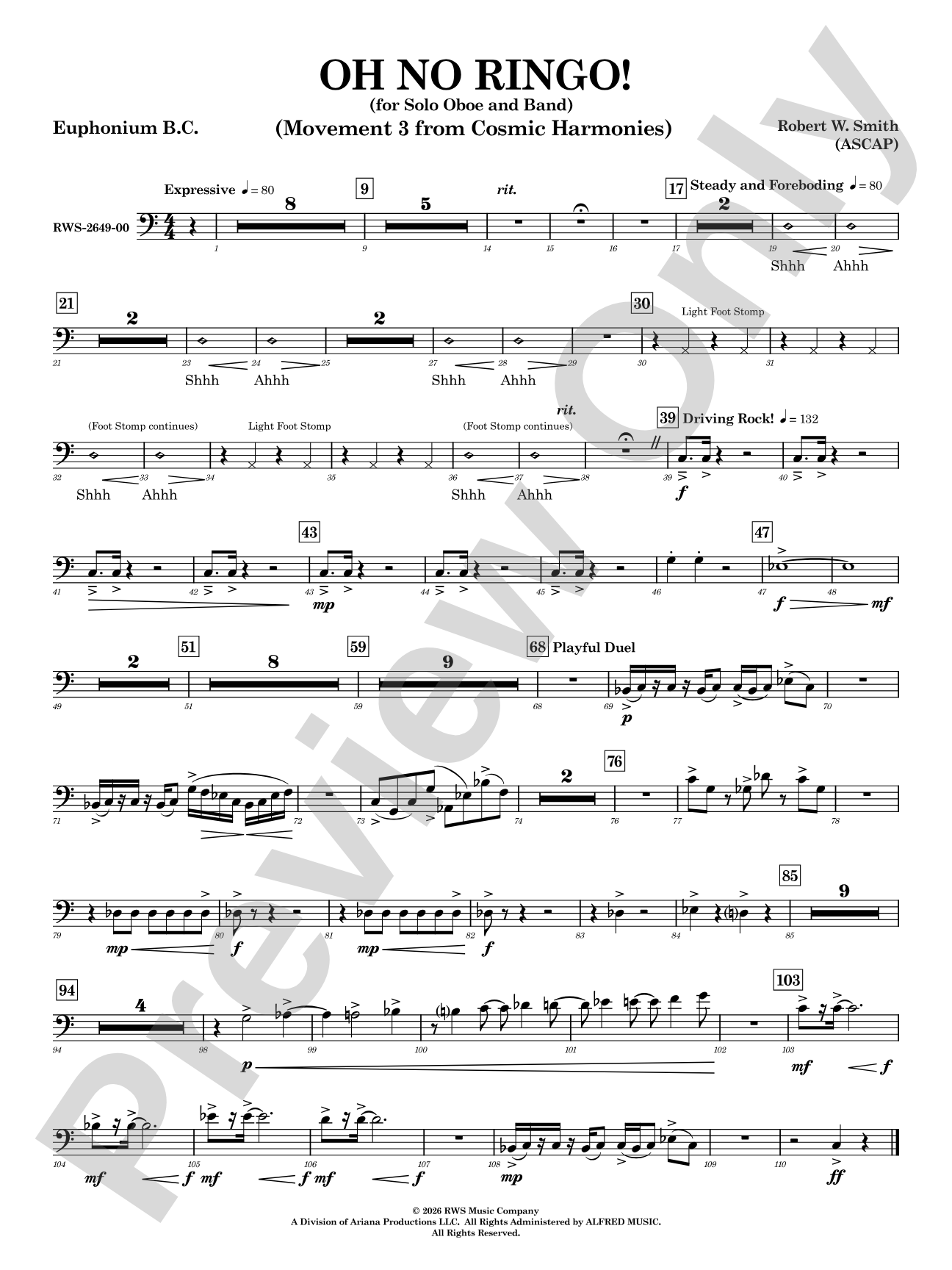 Oh No Ringo!: Baritone B.C.