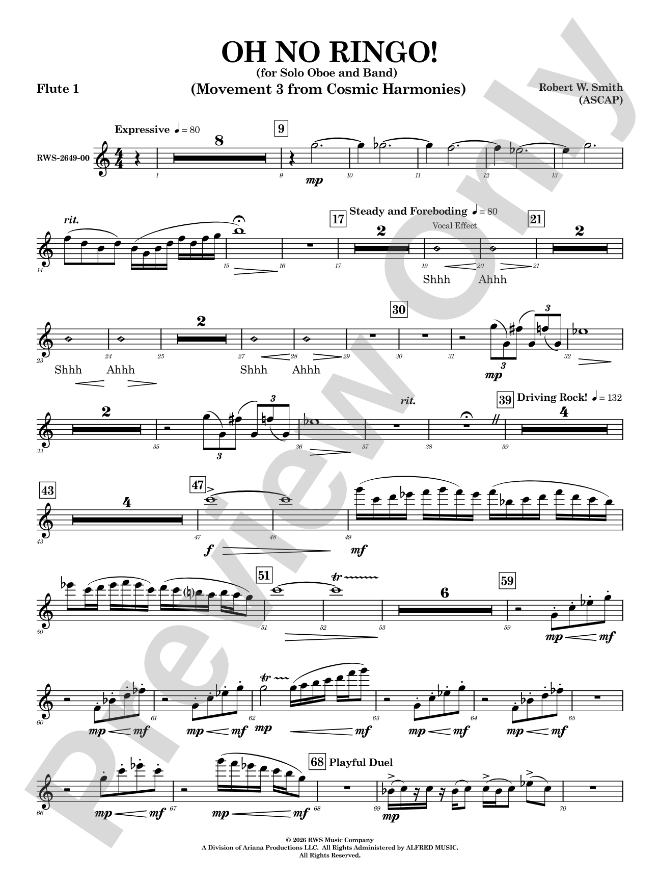 Oh No Ringo!: Flute