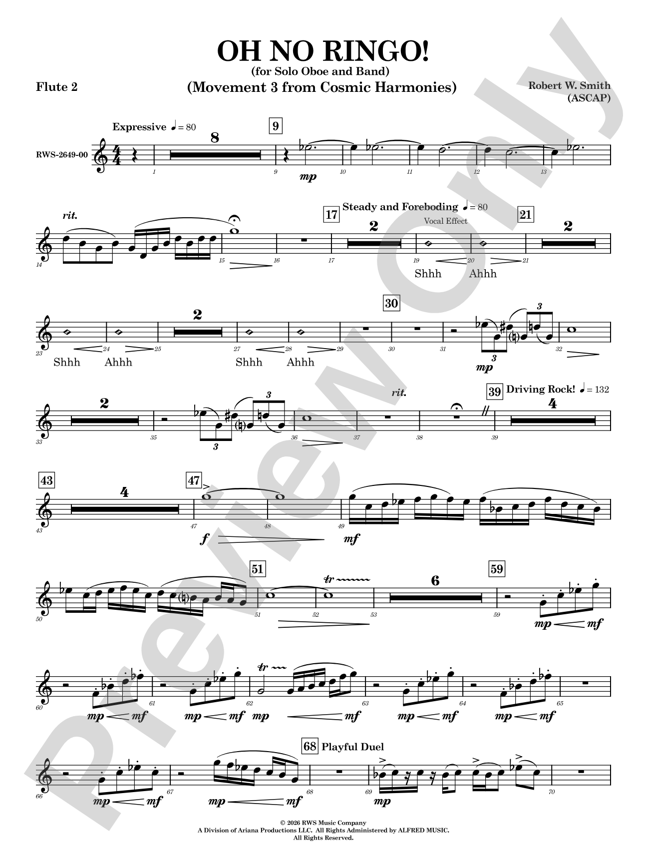 Oh No Ringo!: 2nd Flute