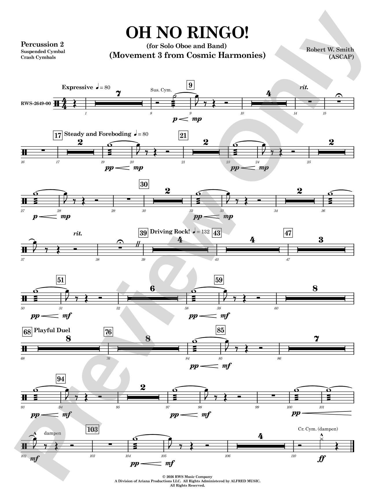 Oh No Ringo!: 2nd Percussion