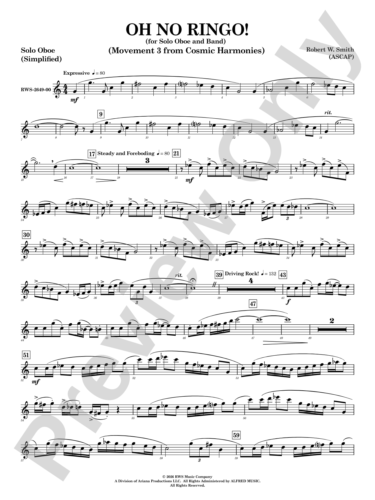 Oh No Ringo!: String Bass Obbligato – Simplified