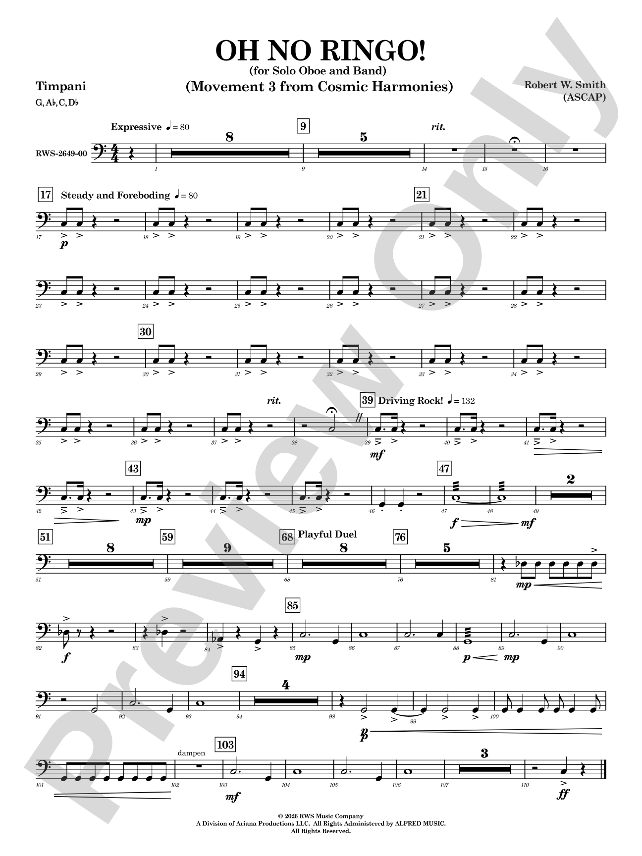 Oh No Ringo!: Timpani