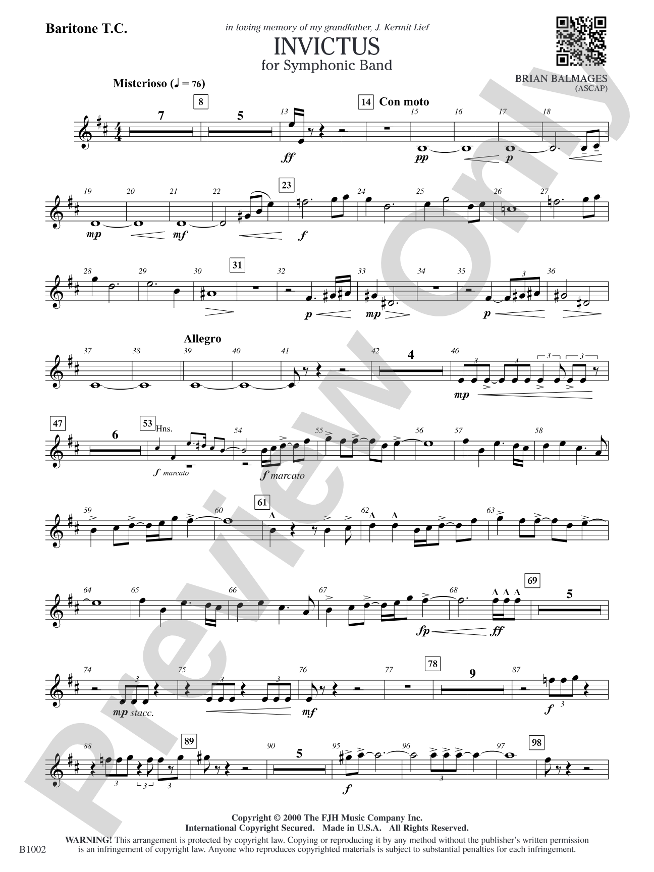 Invictus: Baritone T.C.