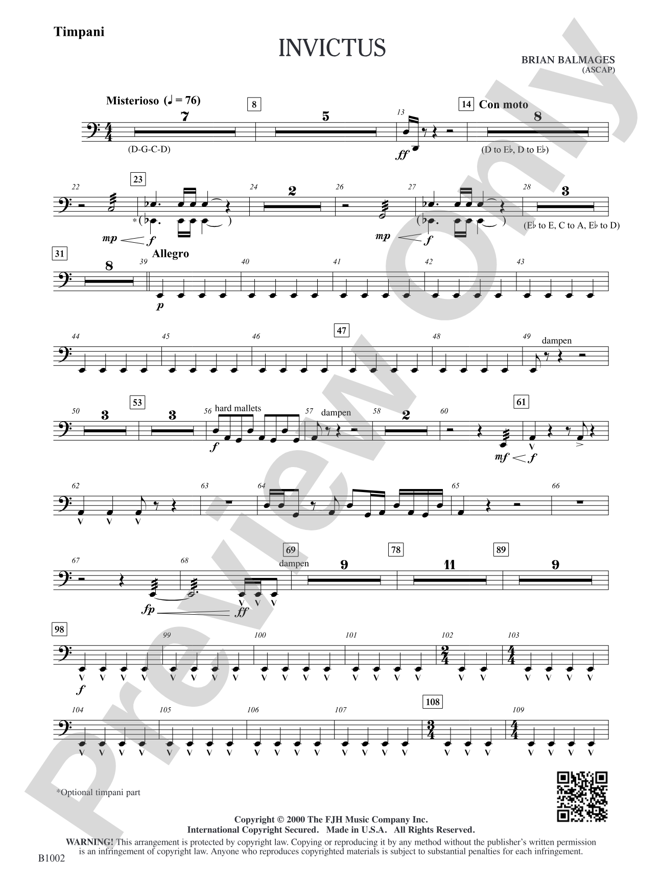 Invictus: Timpani