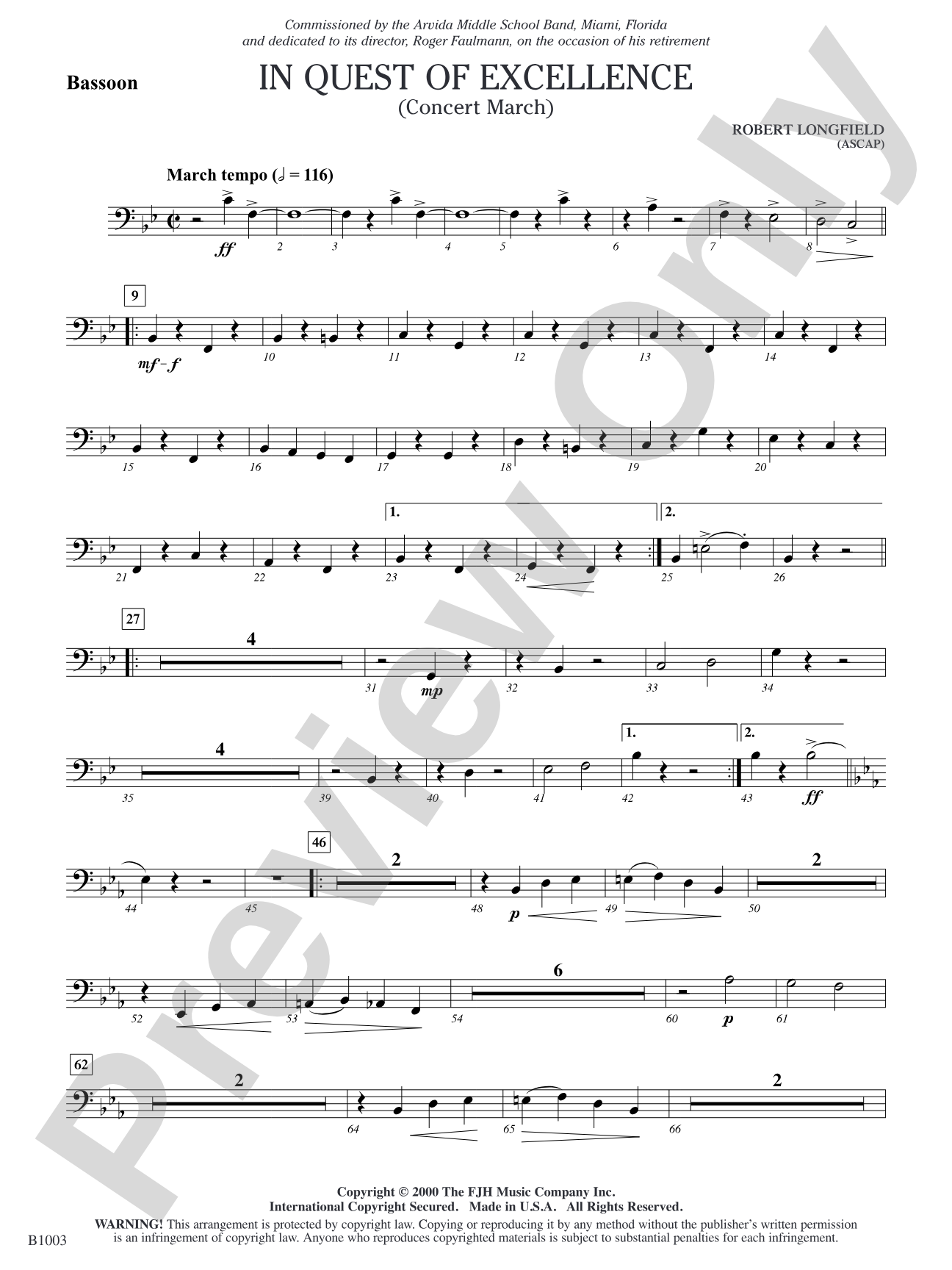 In Quest of Excellence: Bassoon