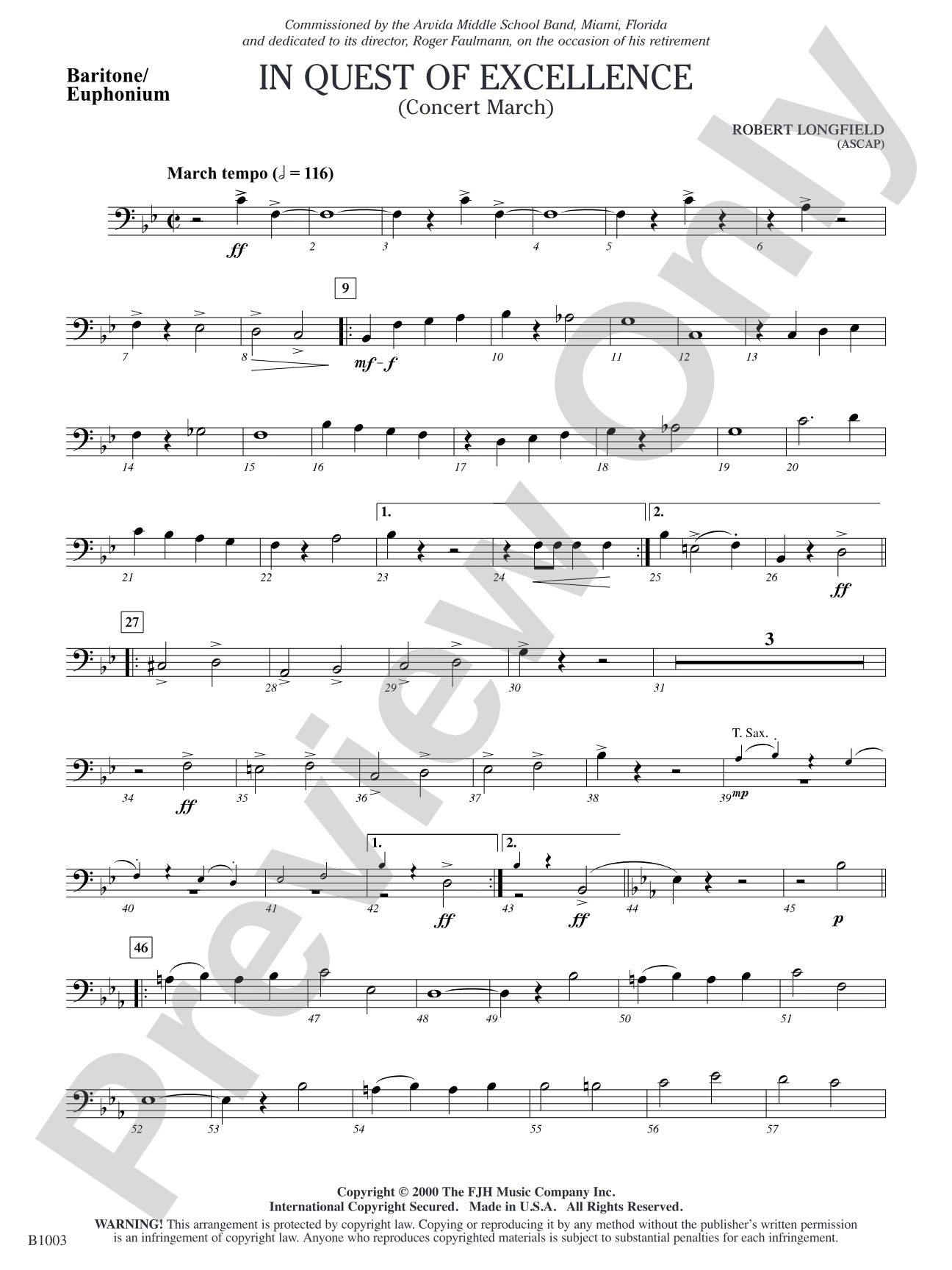 In Quest of Excellence: Baritone/Euphonium