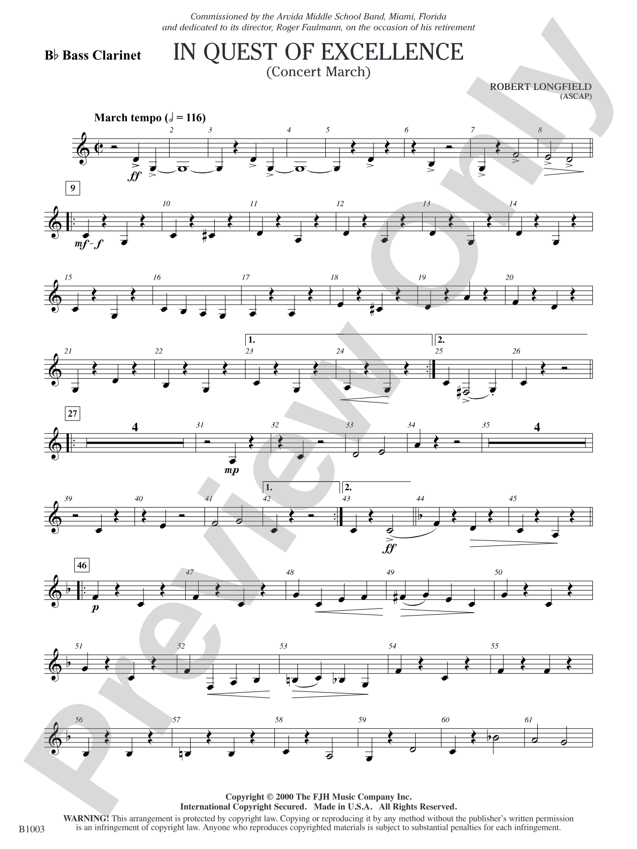 In Quest of Excellence: B-flat Bass Clarinet
