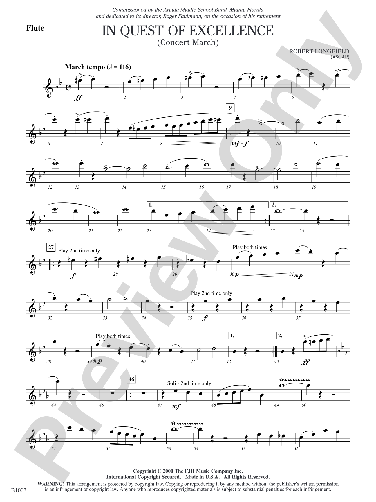 In Quest of Excellence: Flute