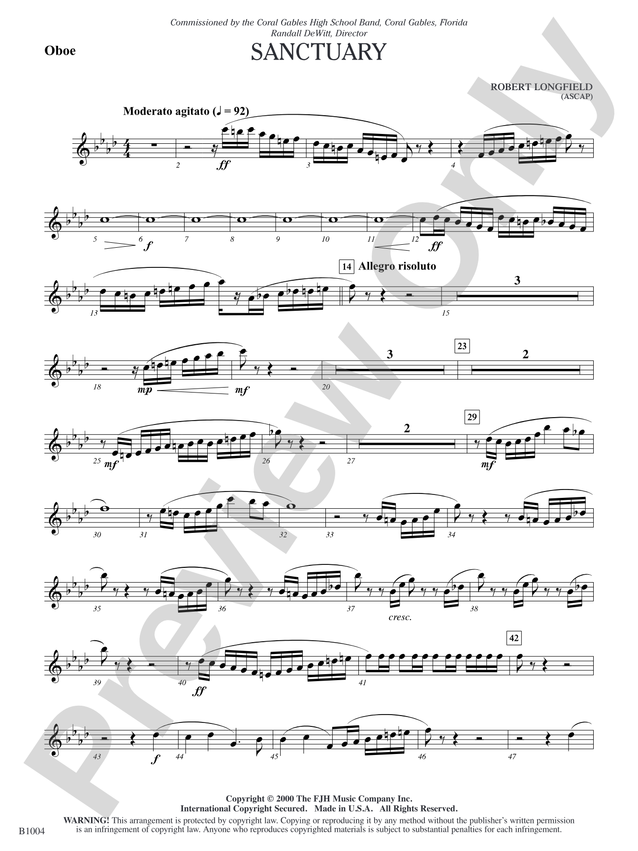 Sanctuary: Oboe
