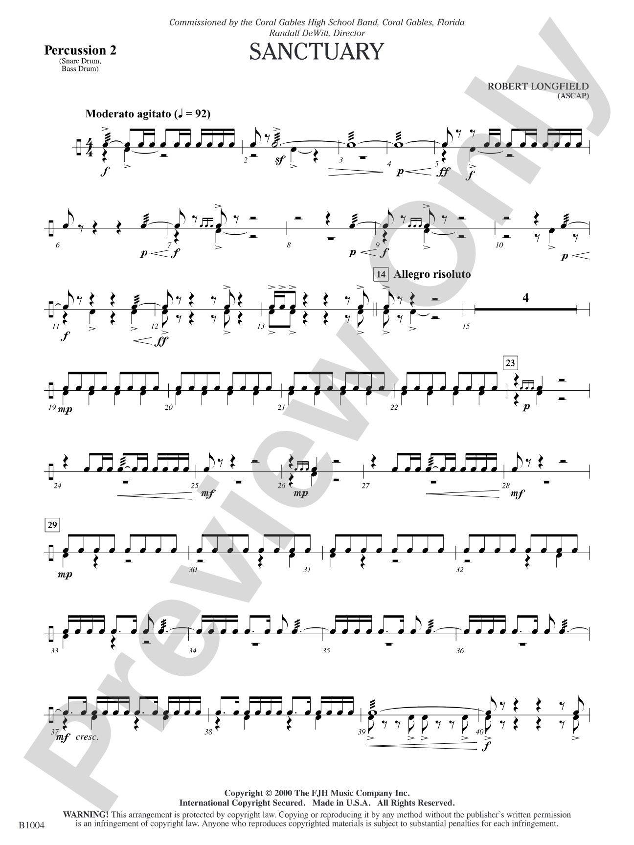 Sanctuary: Percussion 2