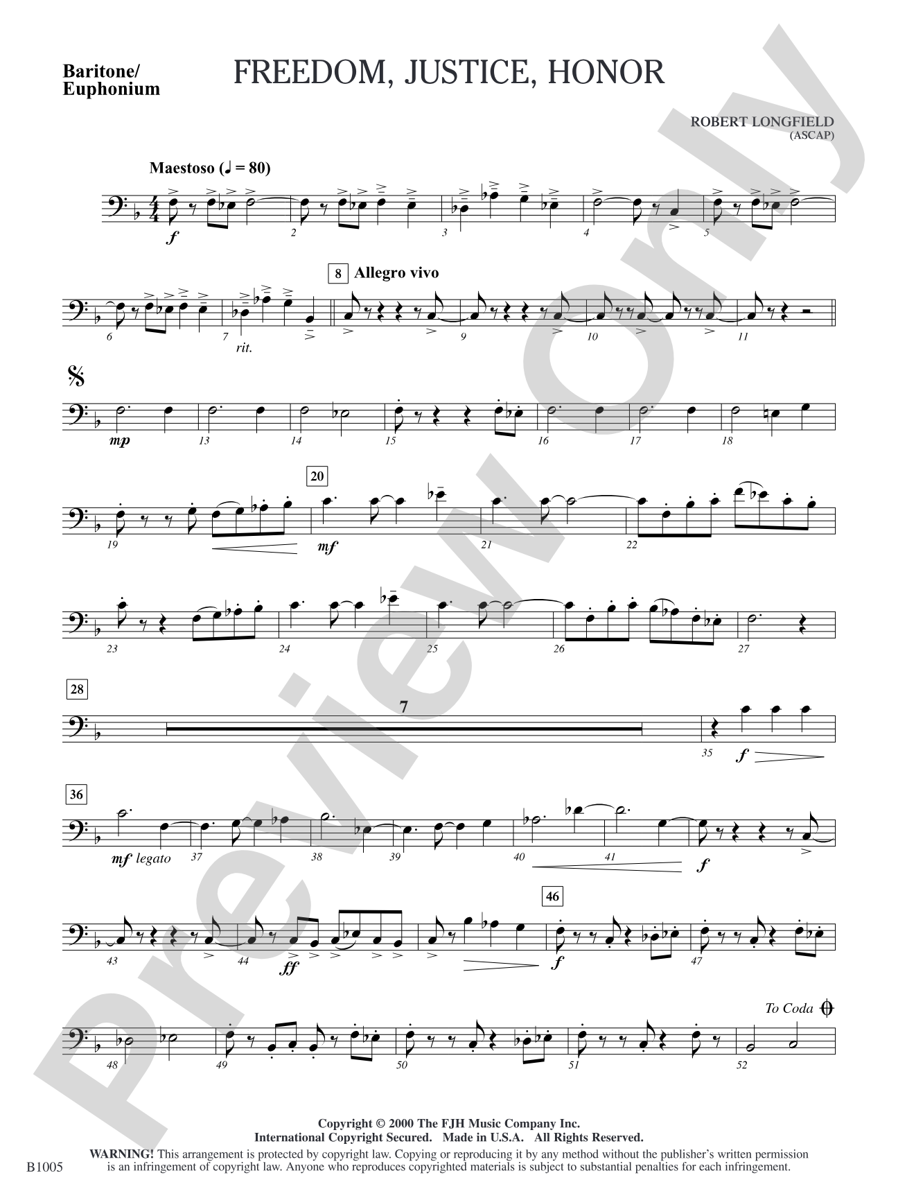 Freedom, Justice, Honor: Baritone/Euphonium