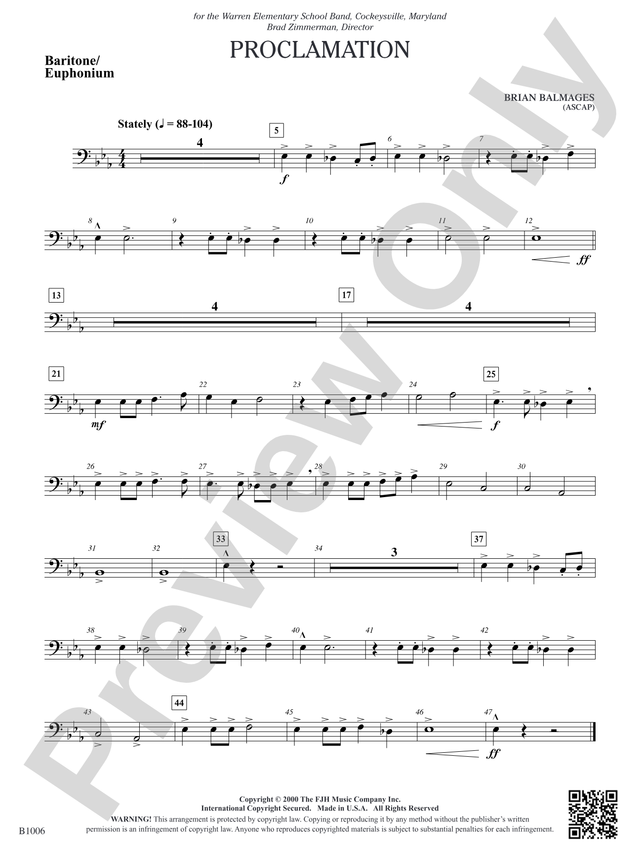 Proclamation: Baritone/Euphonium