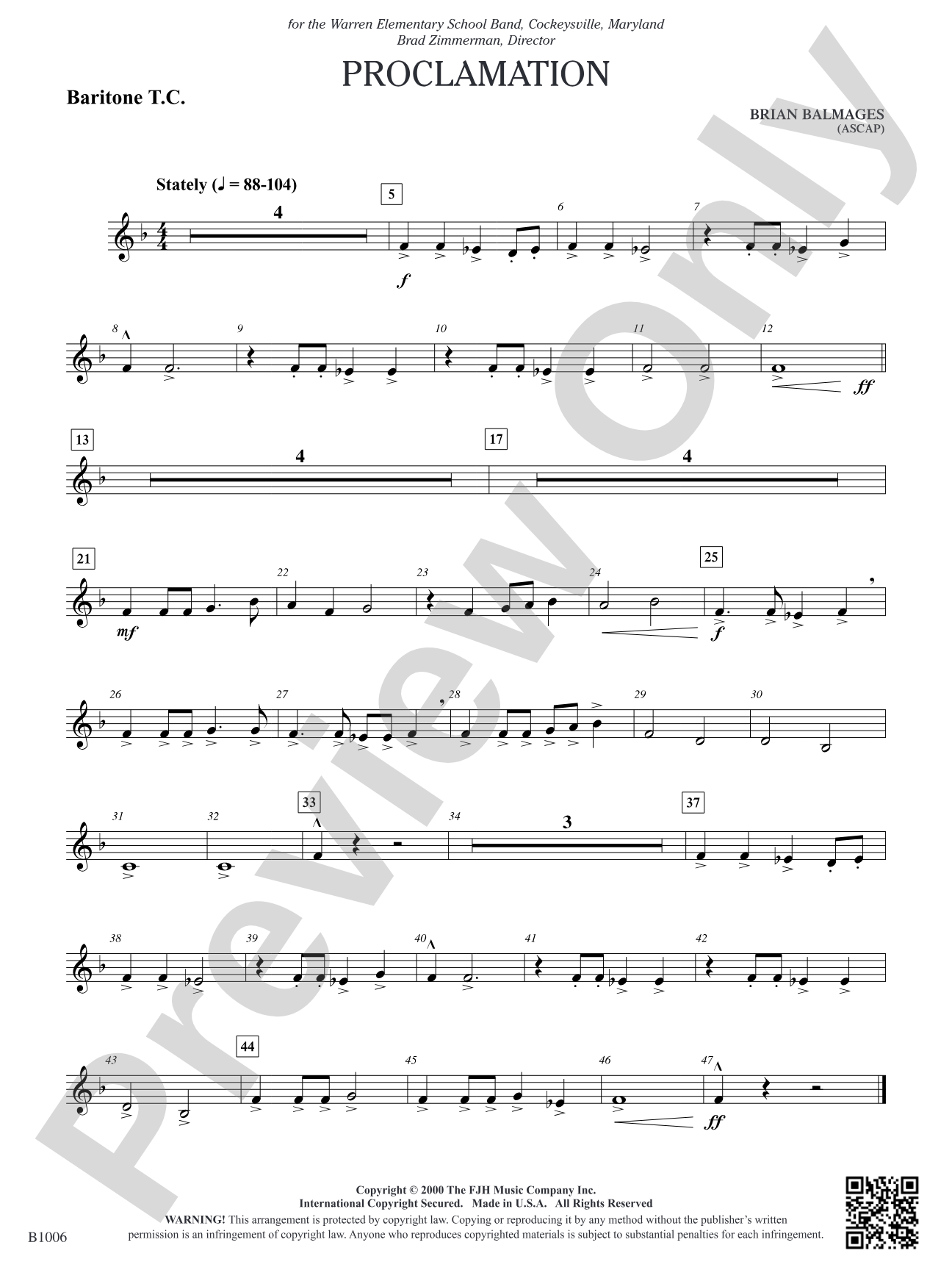 Proclamation: Baritone T.C.