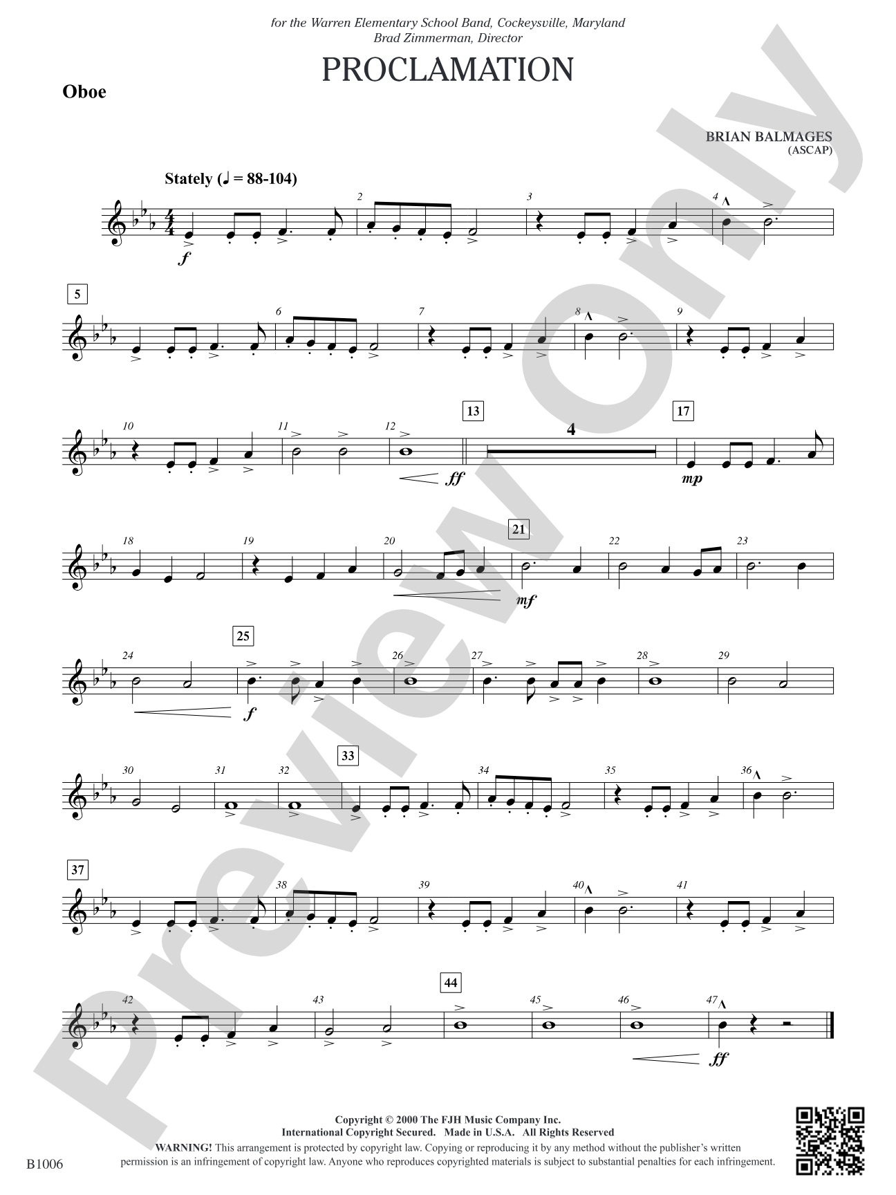 Proclamation: Oboe