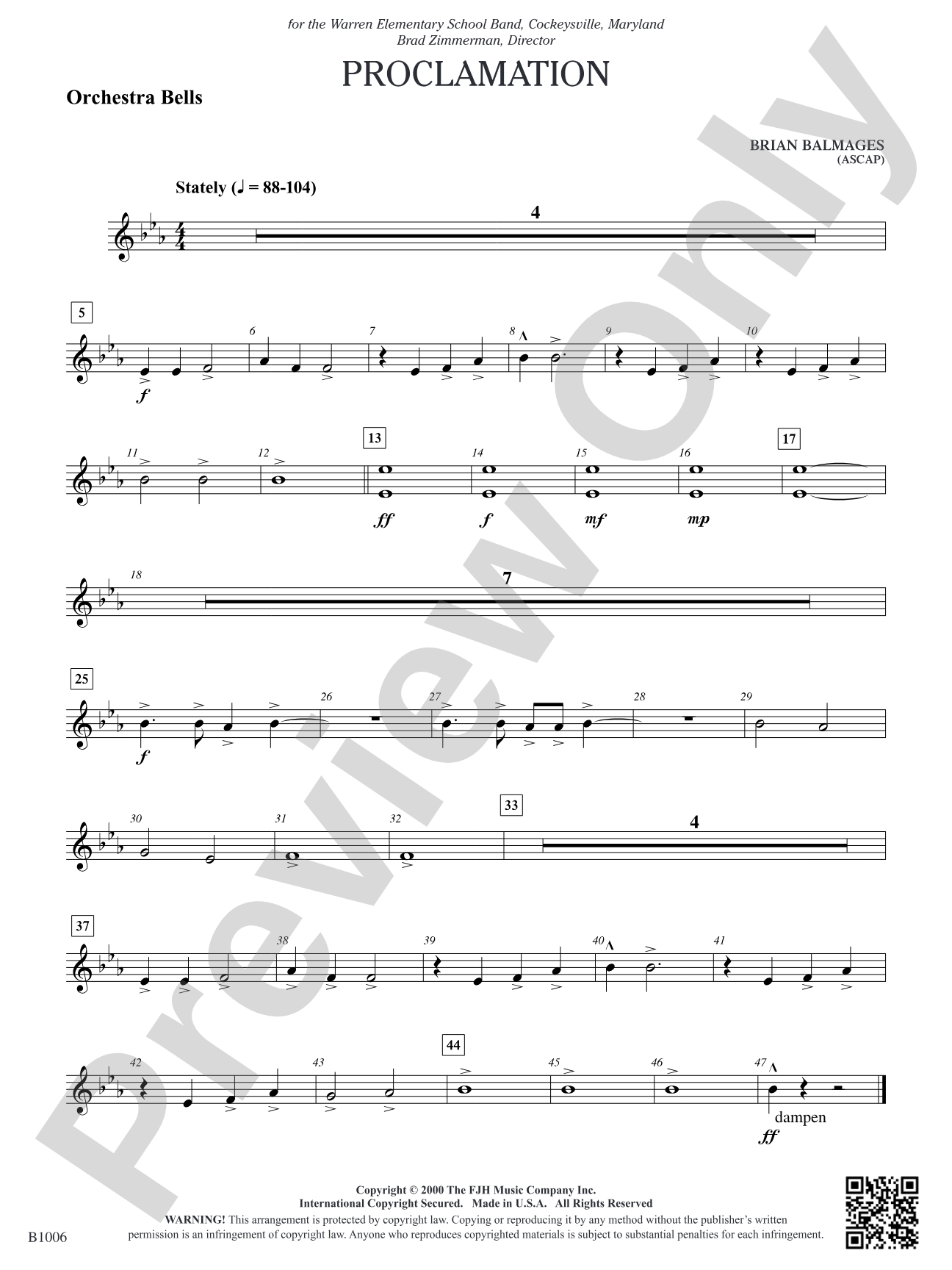 Proclamation: Orchestra Bells