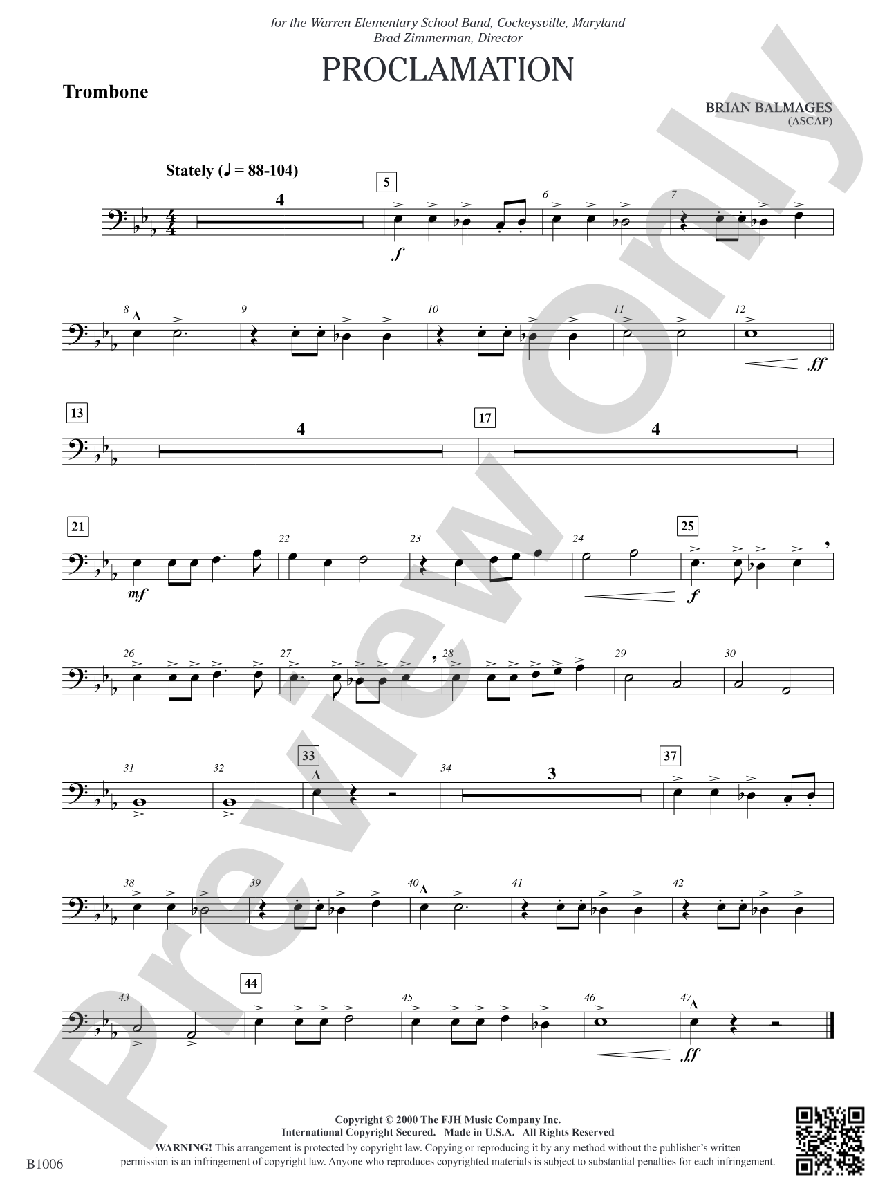 Proclamation: Trombone
