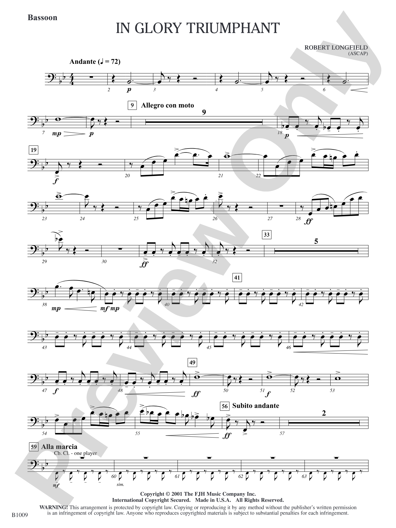 In Glory Triumphant: Bassoon