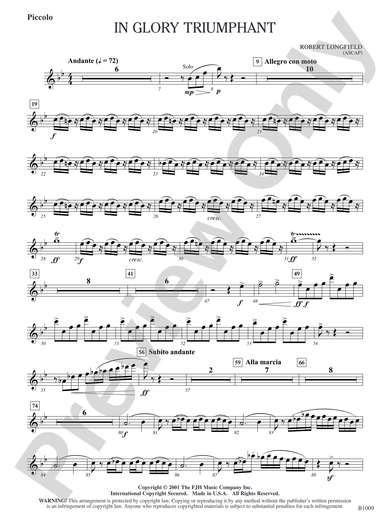 In Glory Triumphant: Piccolo