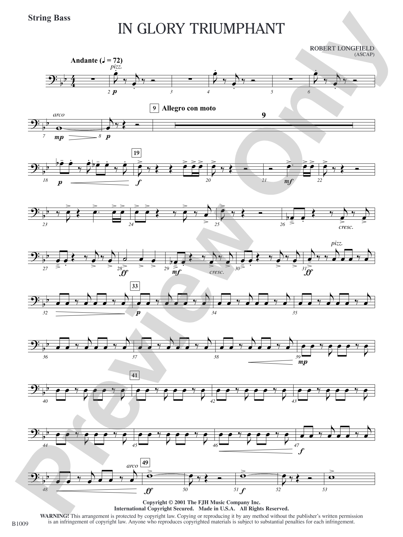 In Glory Triumphant: String Bass