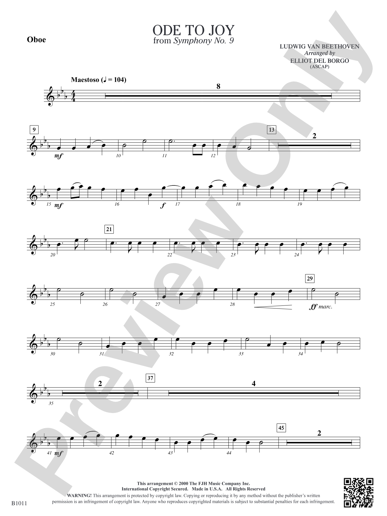 Ode to Joy: Oboe