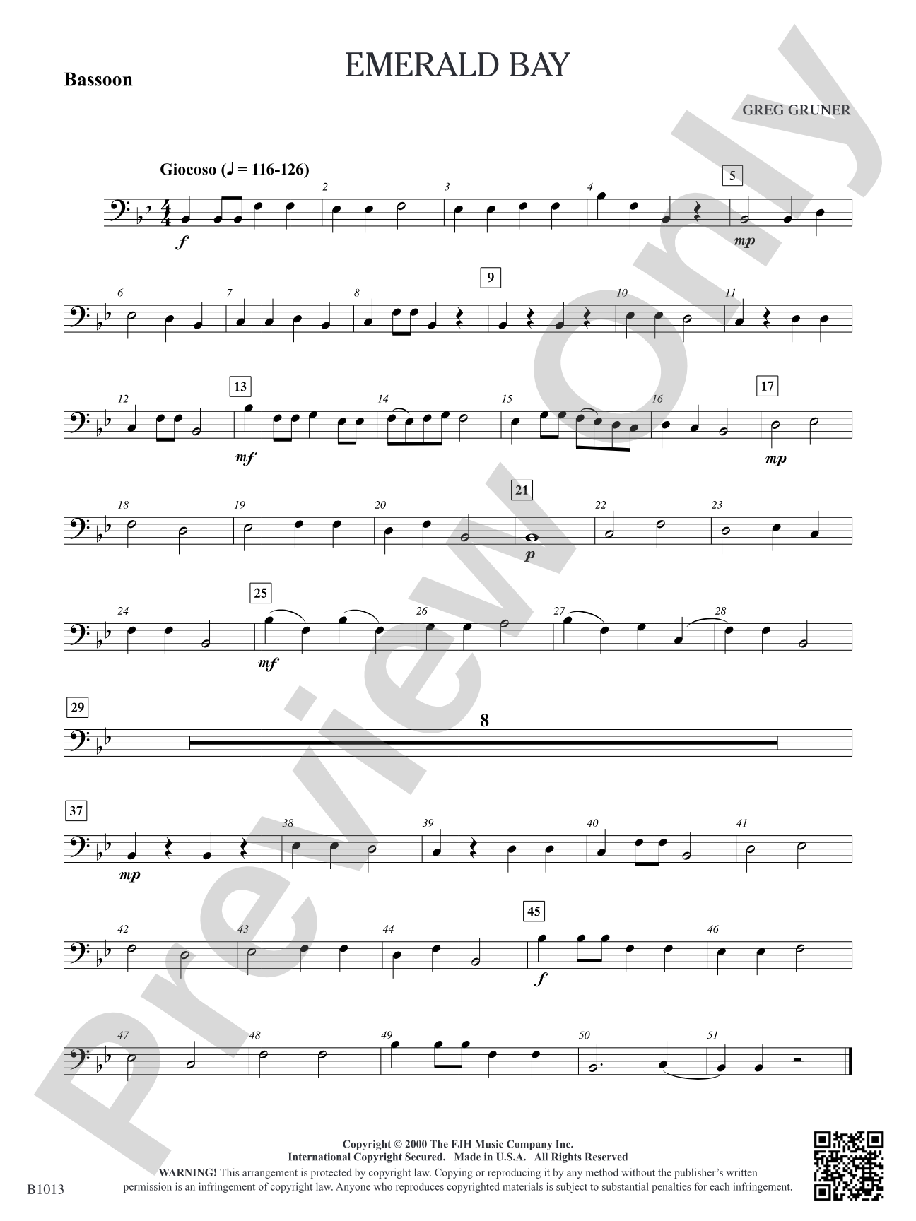 Emerald Bay: Bassoon