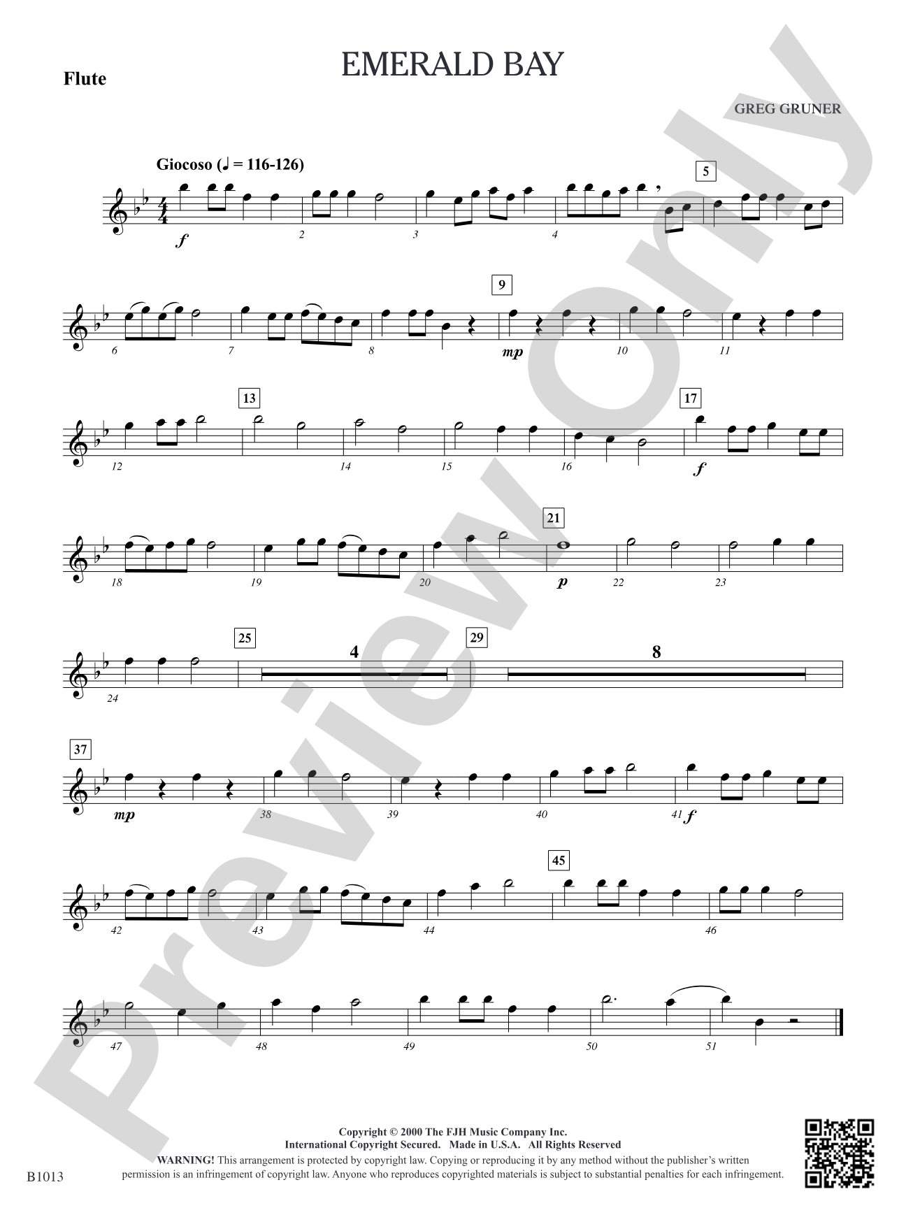 Emerald Bay: Flute