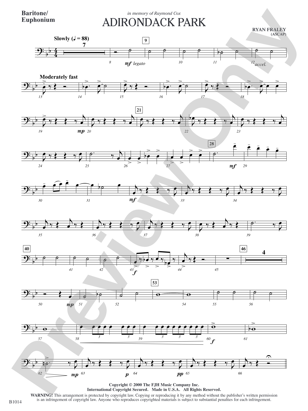 Adirondack Park: Baritone/Euphonium