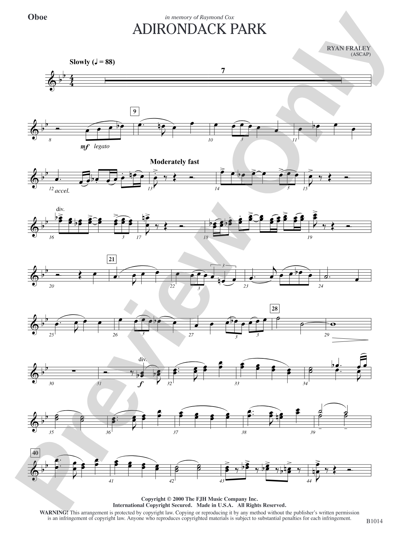 Adirondack Park: Oboe