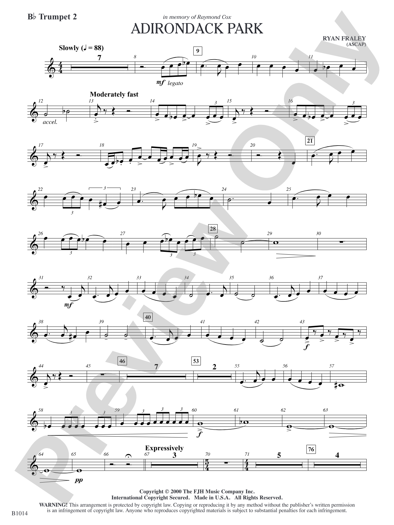 Adirondack Park: B-flat Trumpet 2