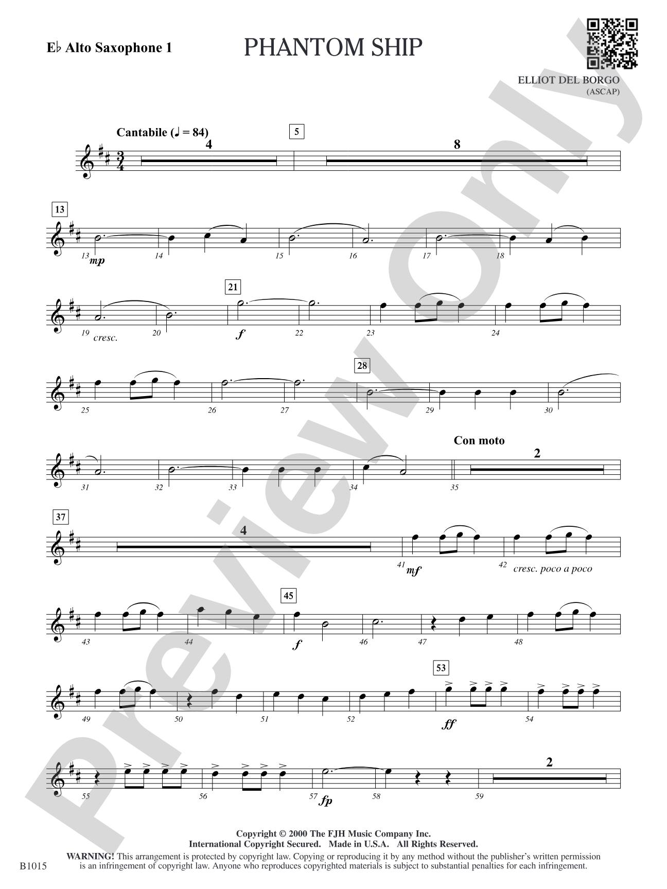 Phantom Ship: E-flat Alto Saxophone 1