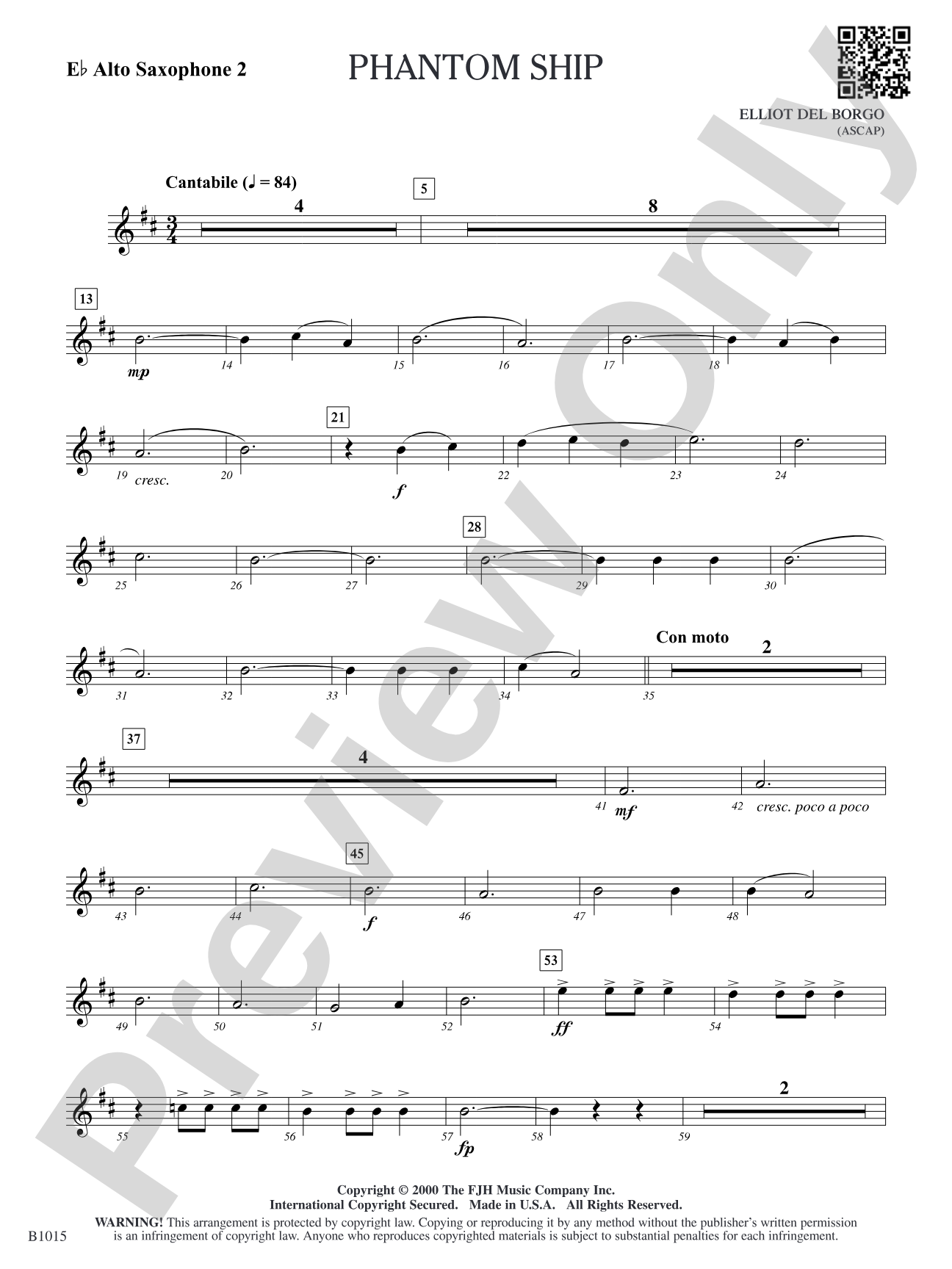 Phantom Ship: E-flat Alto Saxophone 2