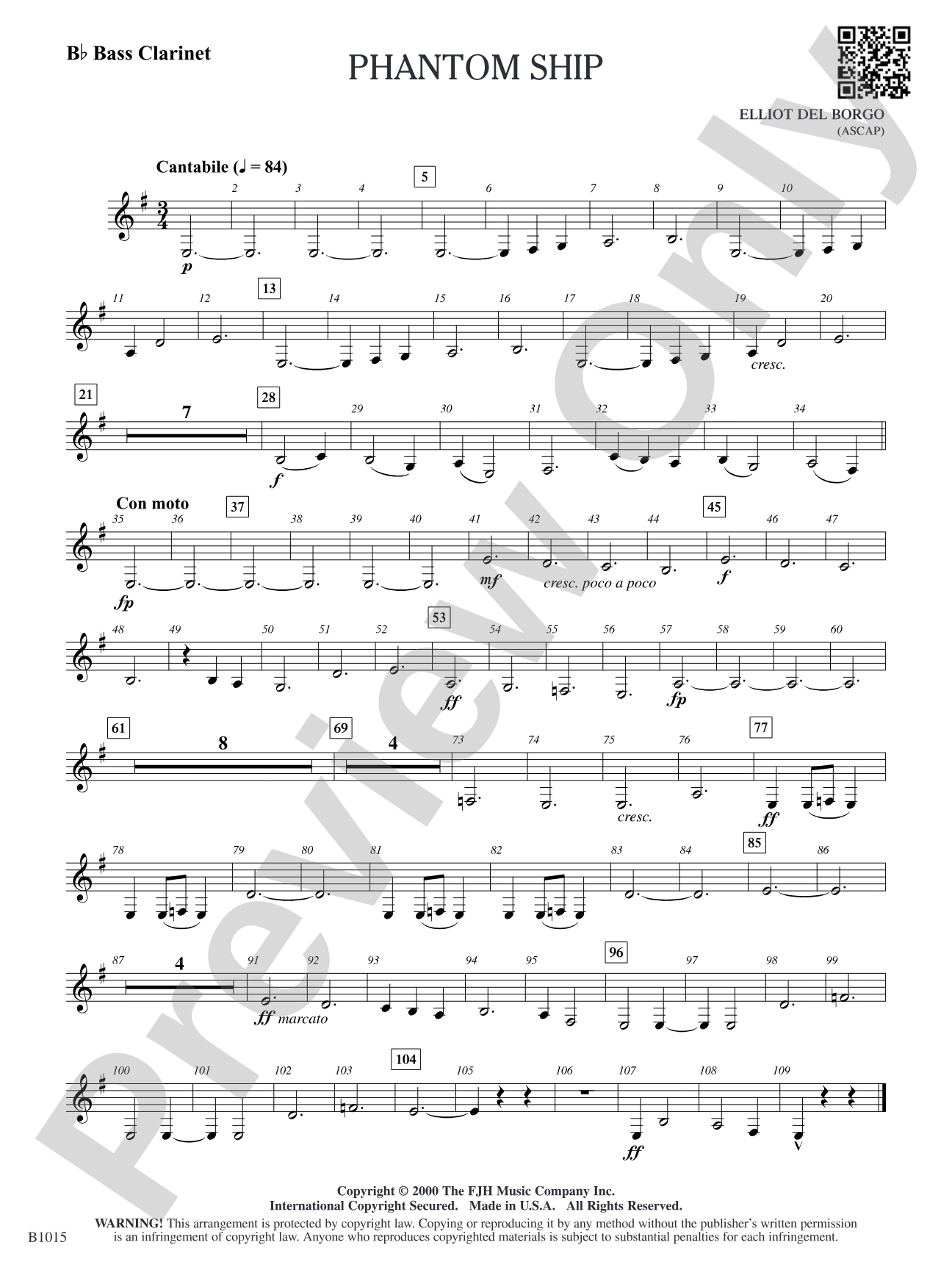 Phantom Ship: B-flat Bass Clarinet