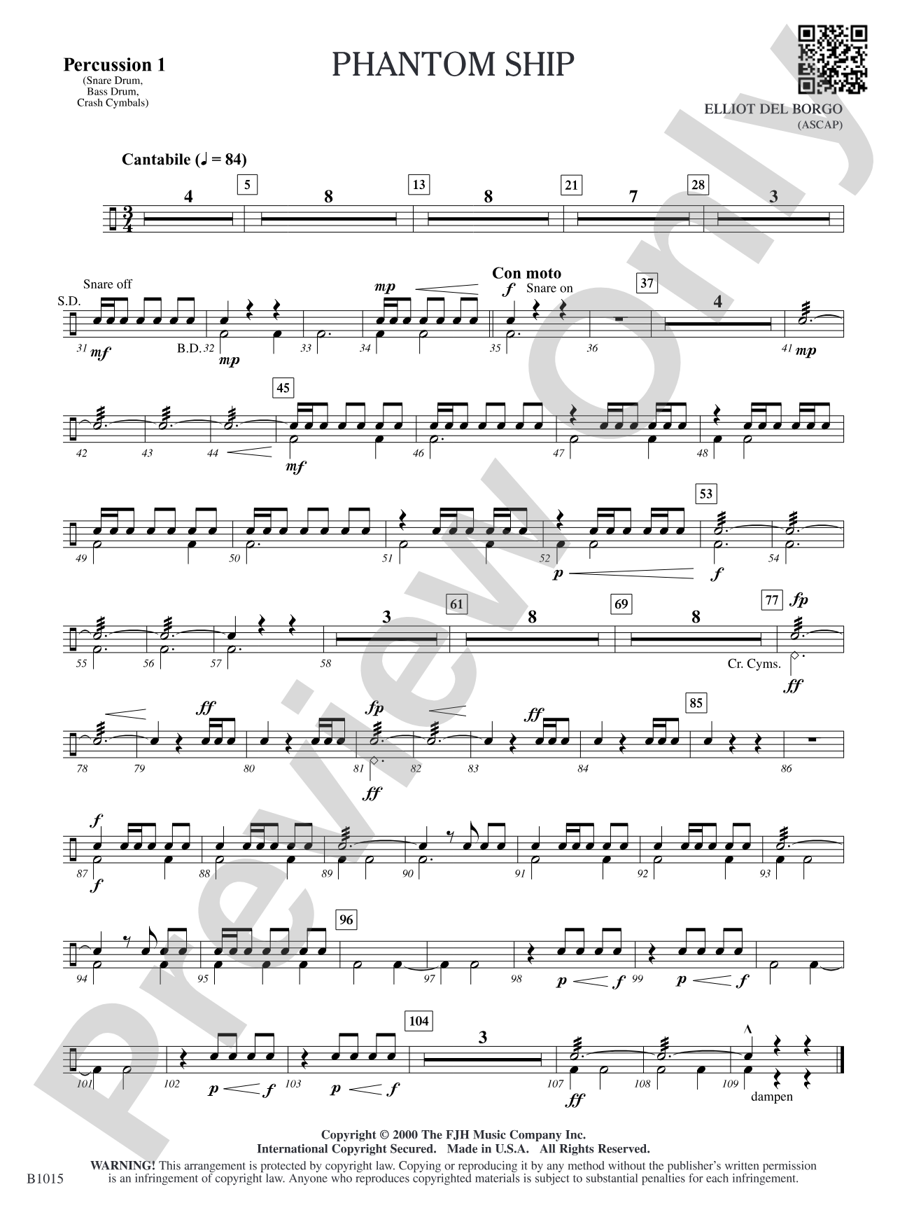 Phantom Ship: Percussion 1