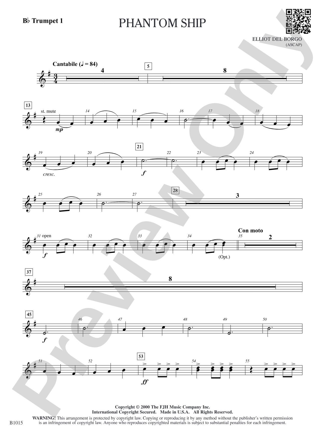 Phantom Ship: B-flat Trumpet 1