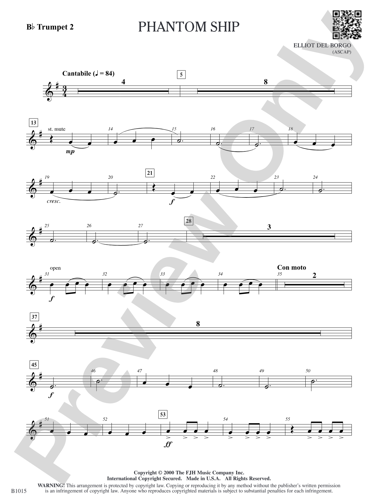 Phantom Ship: B-flat Trumpet 2